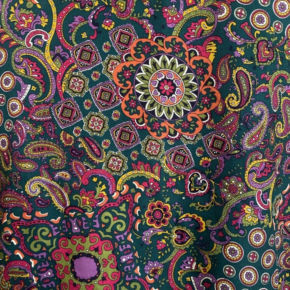 Vintage Susan Bristol Paisley and Floral Print low V-neck Blazer size 12 - Picture 6 of 8